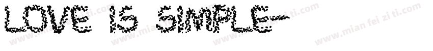Love is simple字体转换